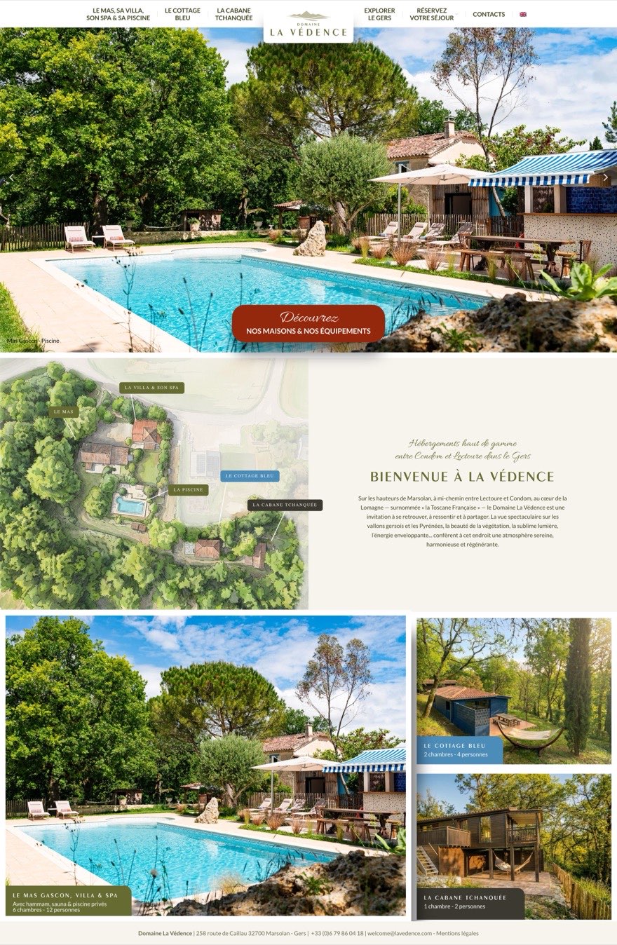 Domaine La Védence — Tourisme haut de gamme — image, réservation et visibilité locale