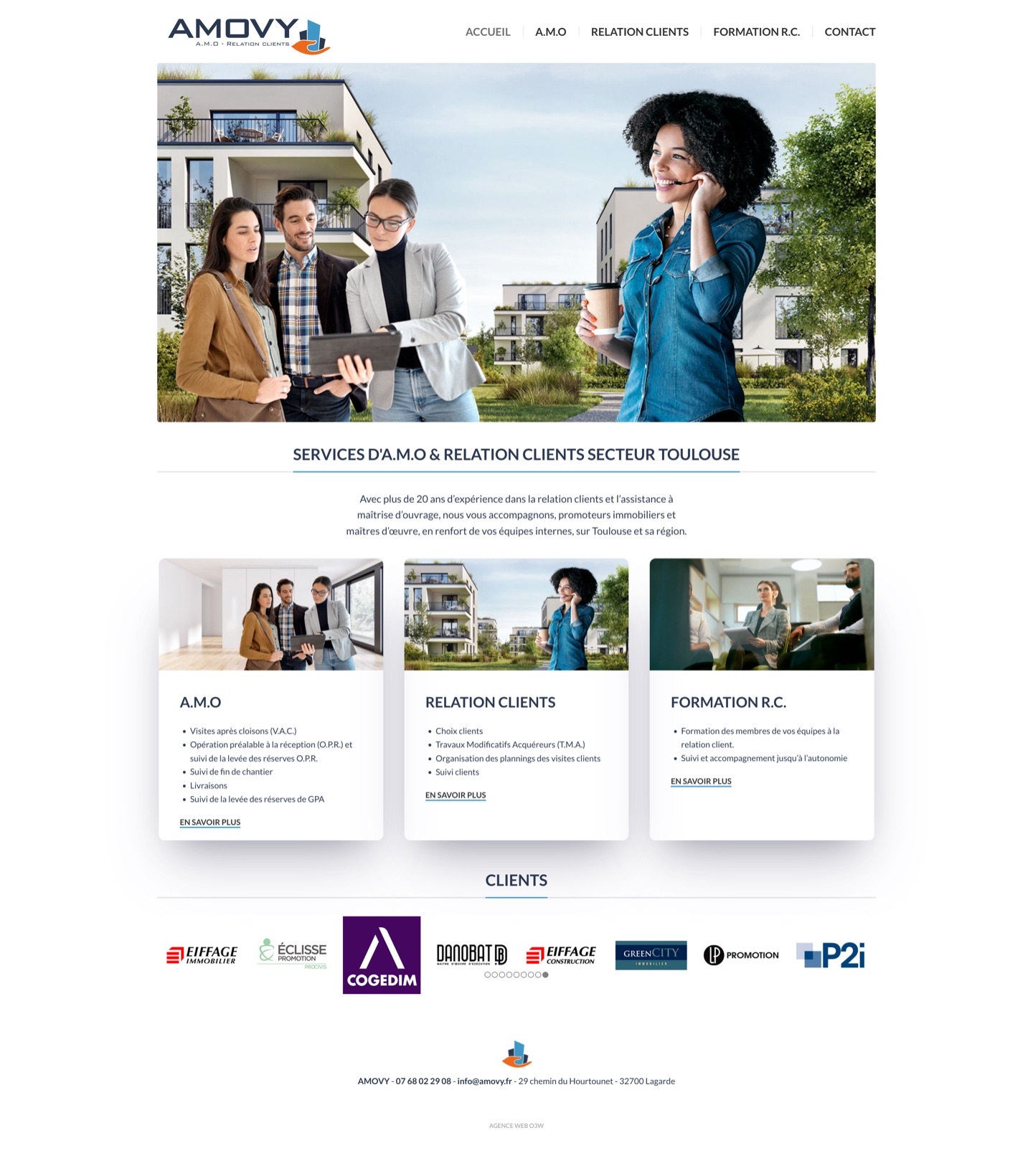 Amovy — Assistance en maîtrise d’ouvrage — identité et site vitrine