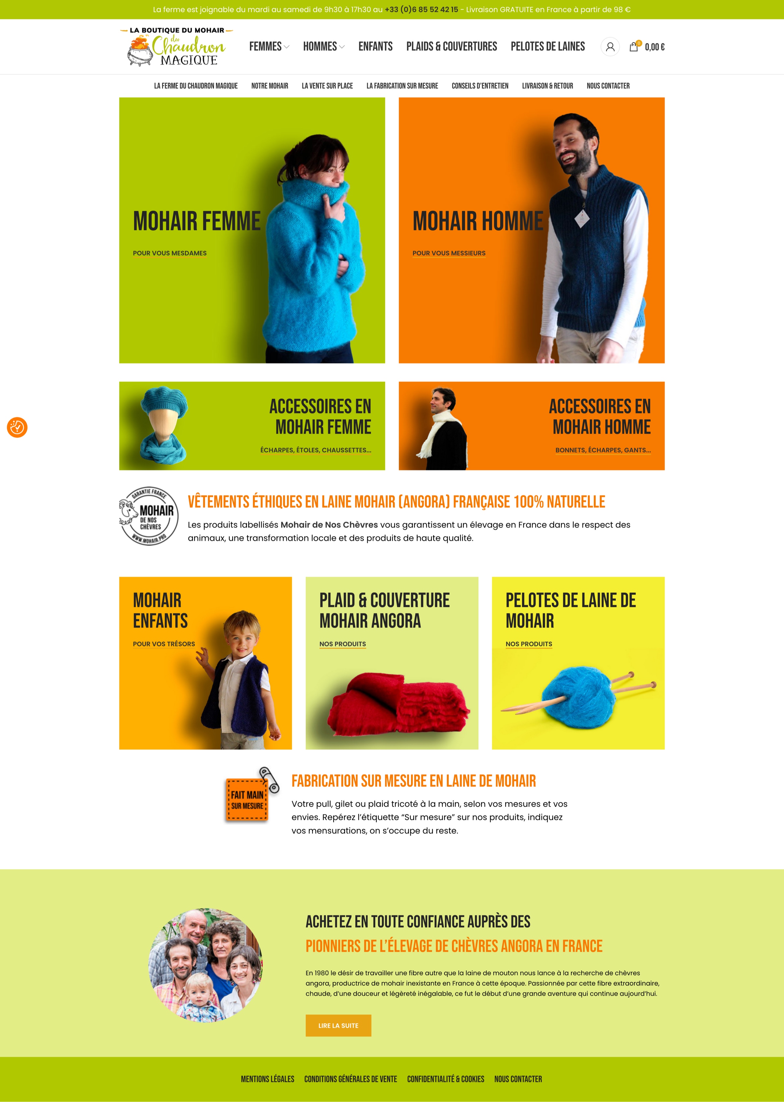 La Boutique du Mohair — E-commerce — boutique textile artisanale
